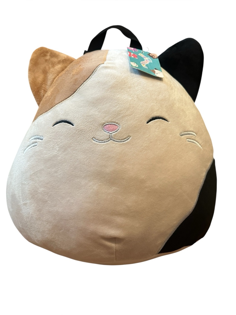 NwT Squishmallows Cam the Calico Cat Plush Mini Backpack Adjustable Straps Kawai